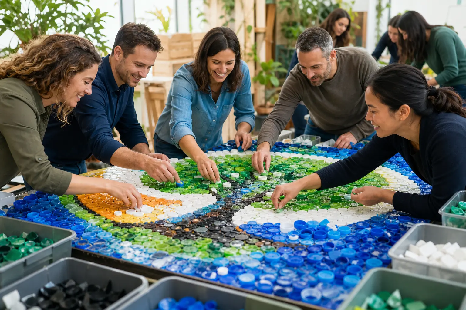 Mosaïque collaborative 100 % recyclée : Créez une œuvre d&rsquo;entreprise à partir de déchets réemployés