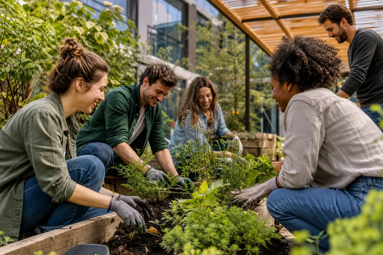 Jardin partagé d&rsquo;entreprise : une animation collaborative qui pousse sur la durée